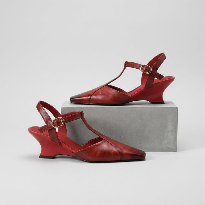 Lana T-Strap Wedge Pump