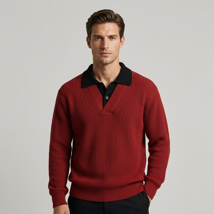 Weston Ribbed Polo Sweater