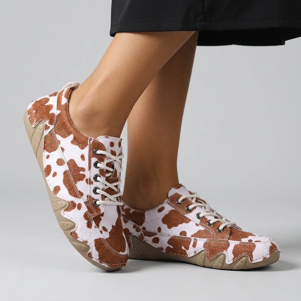 Sadie Cow Print Sneaker