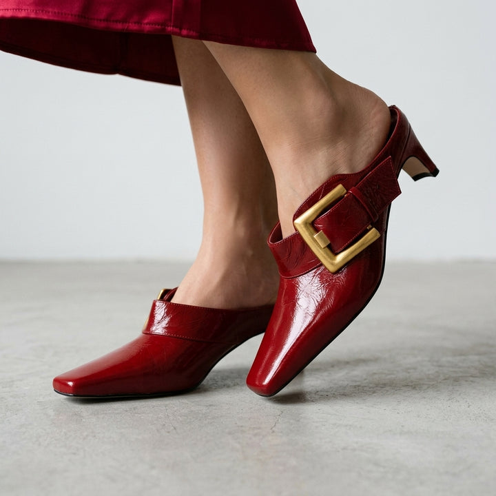 Vera Buckle Accent Mule
