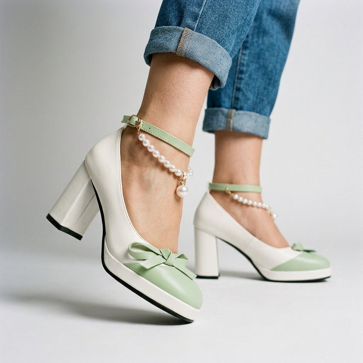 Lila Pearl Ankle Pump