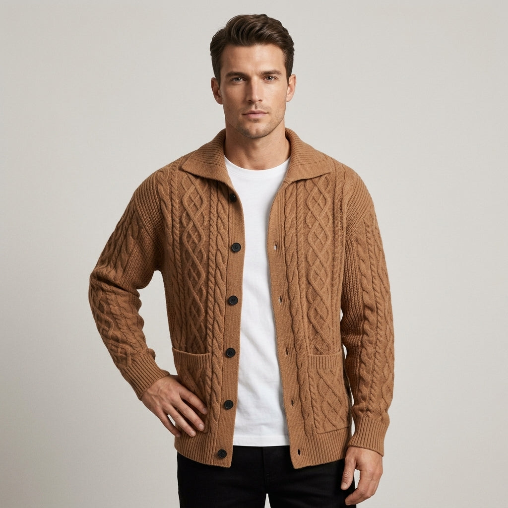 Harwick Cable Knit Cardigan