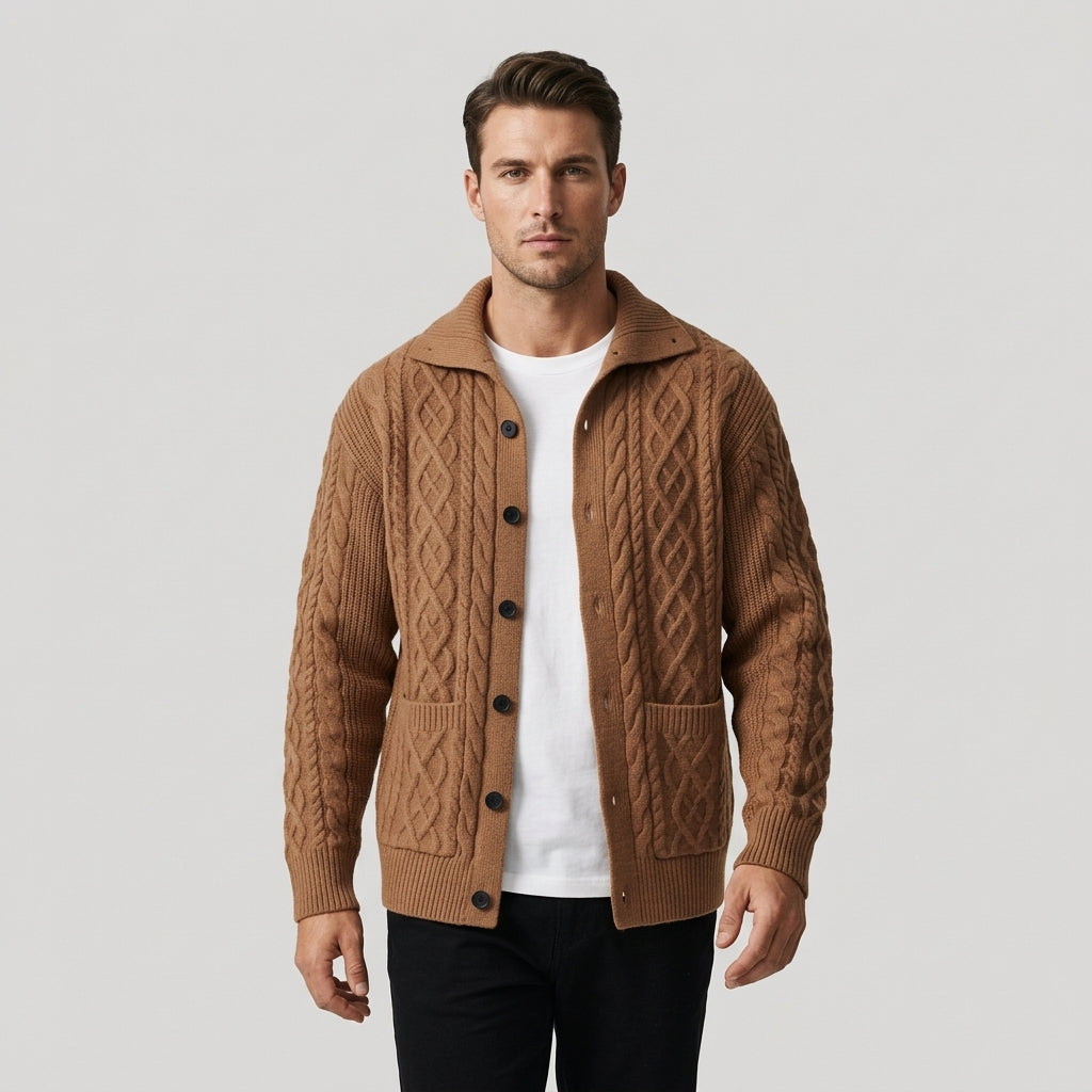 Harwick Cable Knit Cardigan
