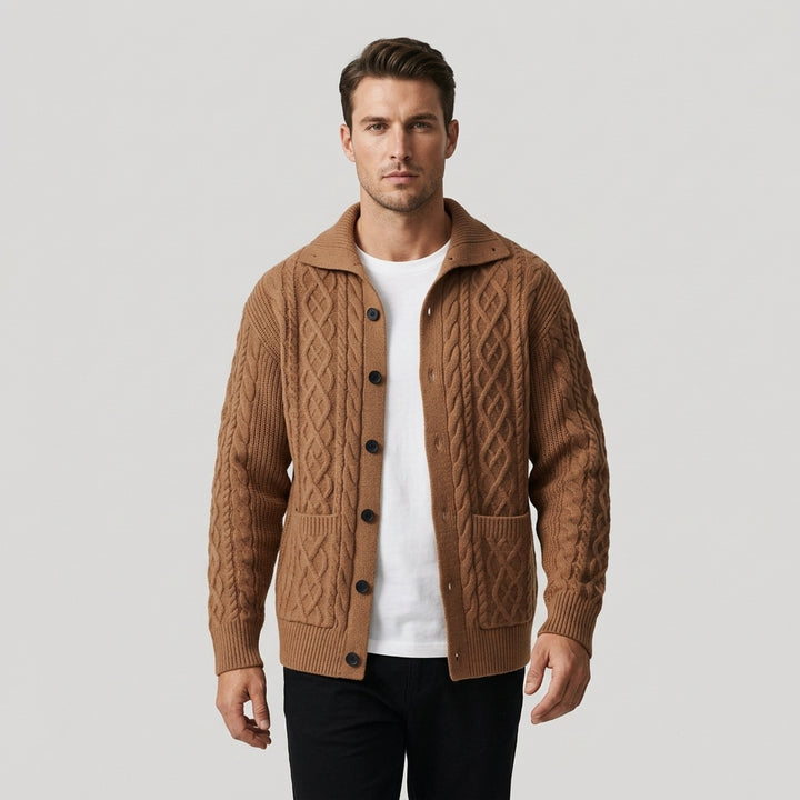 Harwick Cable Knit Cardigan