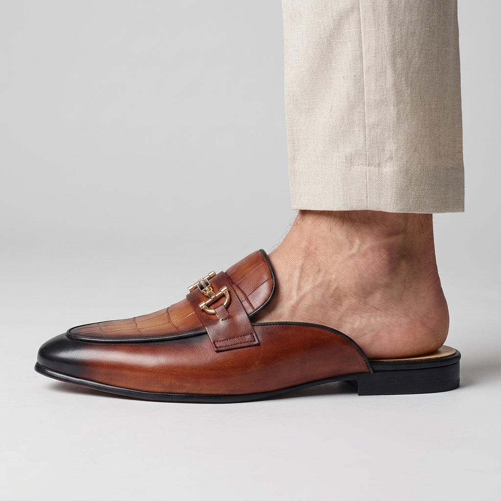 Remallo Genuine Leather Mule