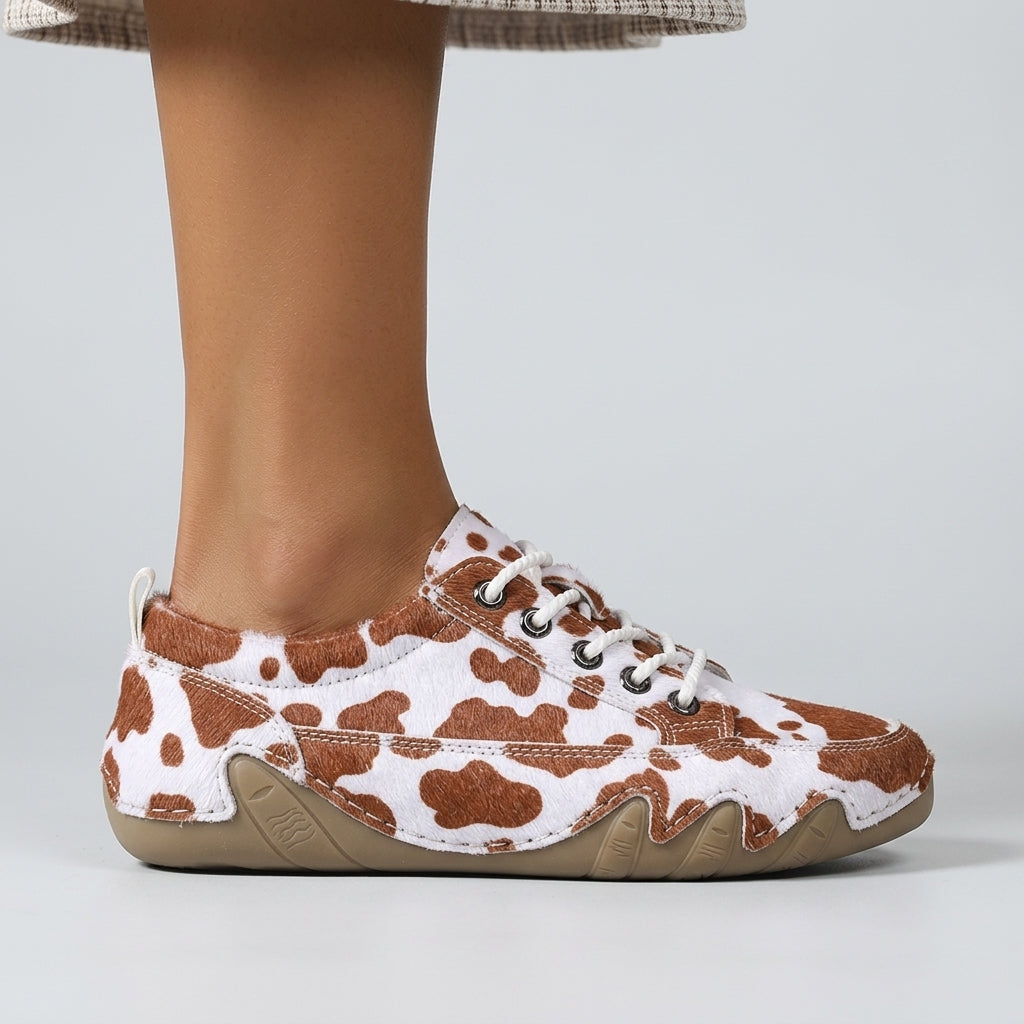 Sadie Cow Print Sneaker