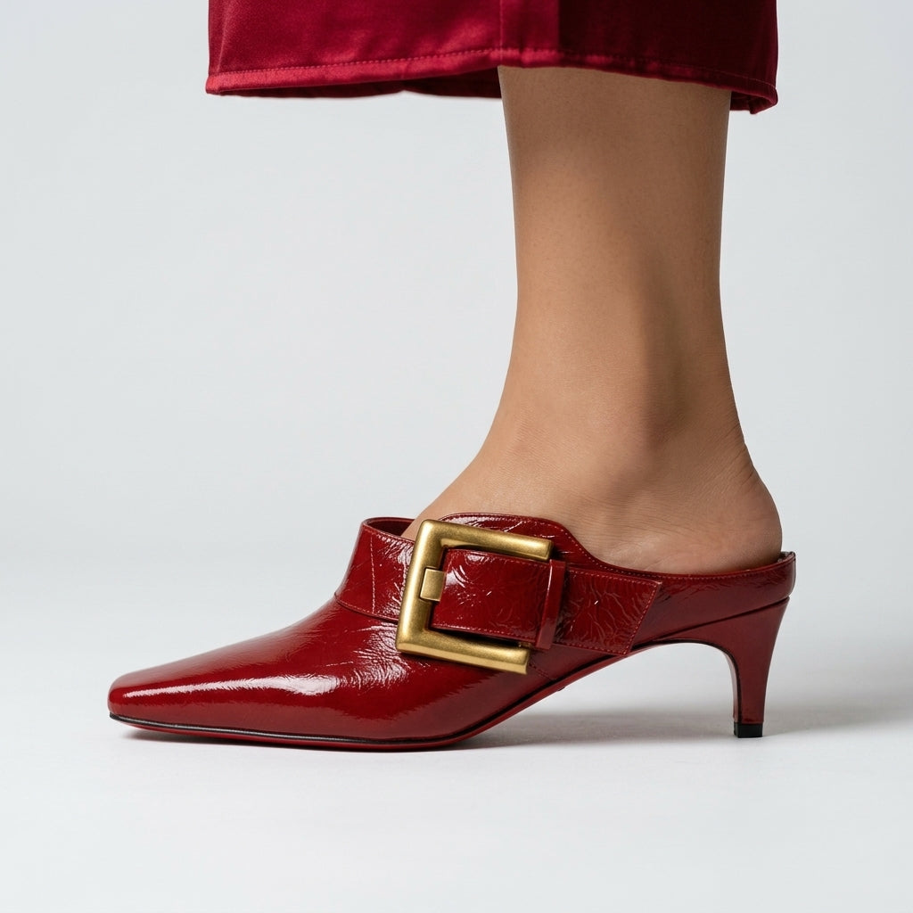 Vera Buckle Accent Mule