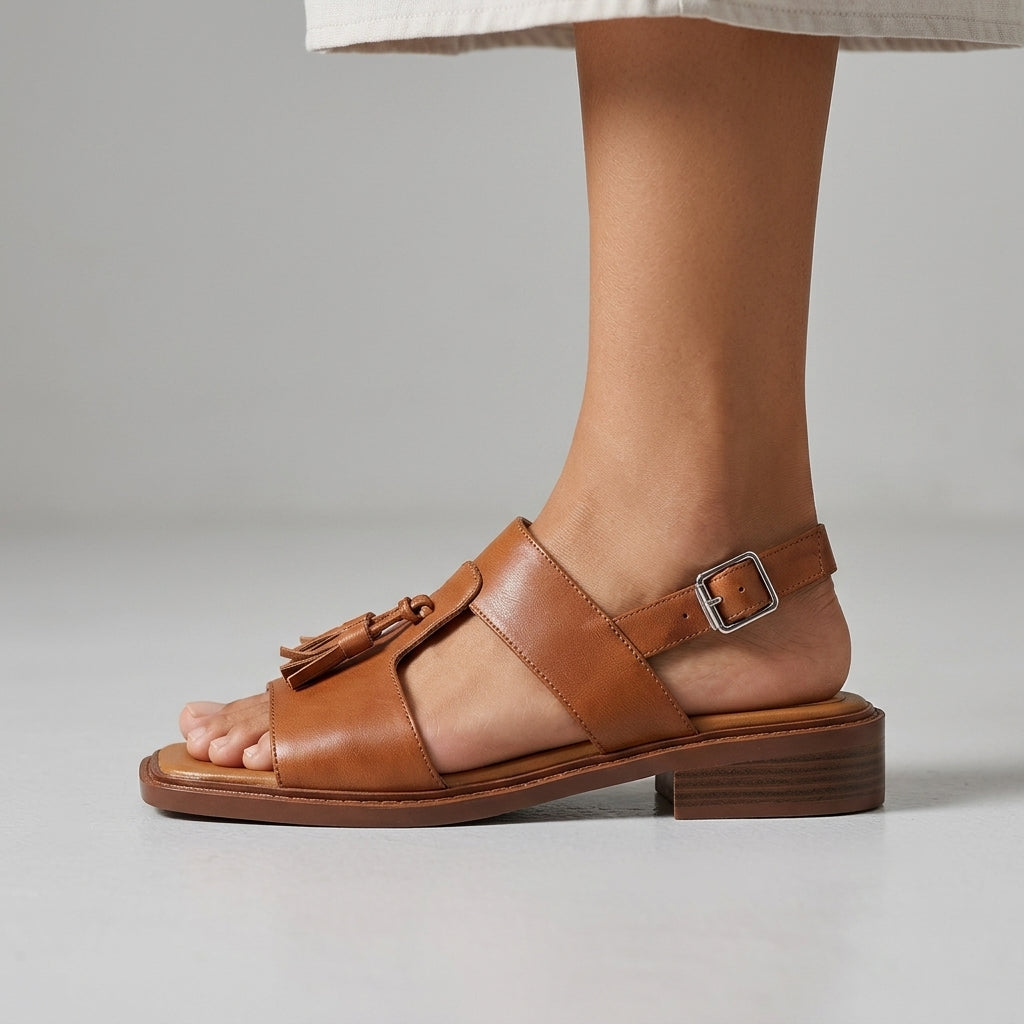 Maya Tassel T-Strap Sandal
