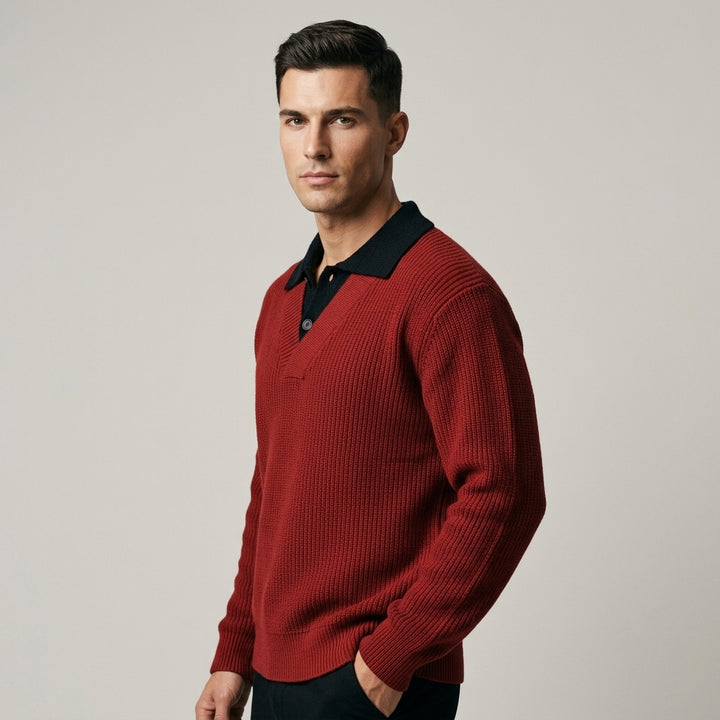 Weston Ribbed Polo Sweater