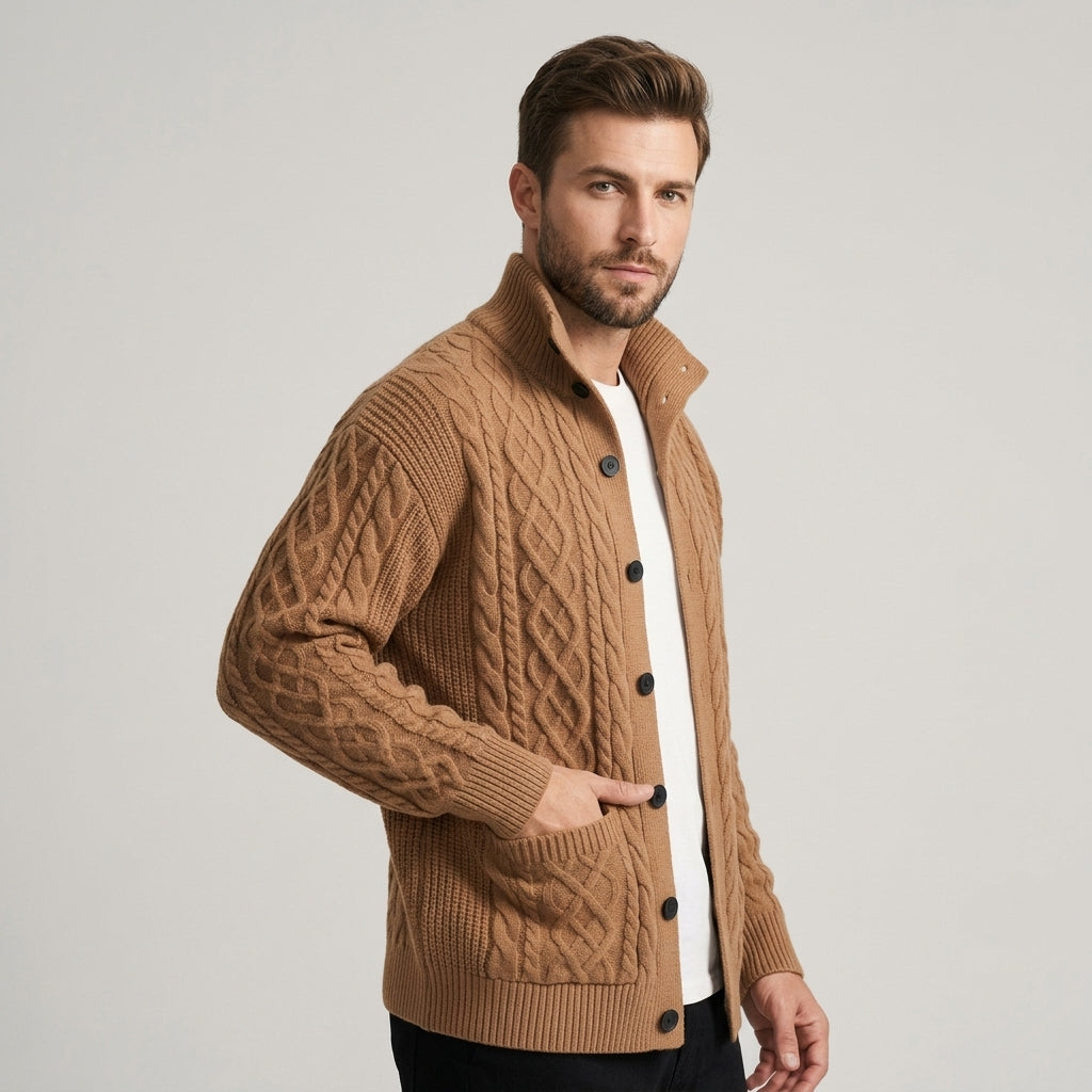 Harwick Cable Knit Cardigan