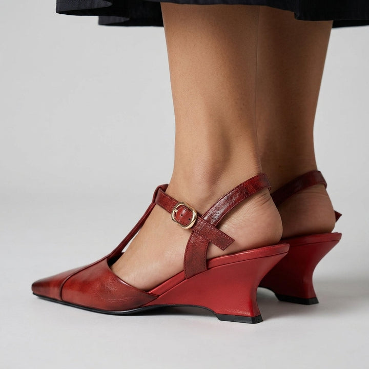 Lana T-Strap Wedge Pump