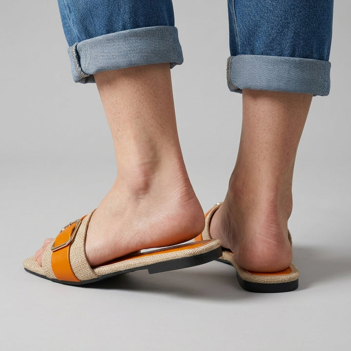 Mara Buckle Slide Sandal