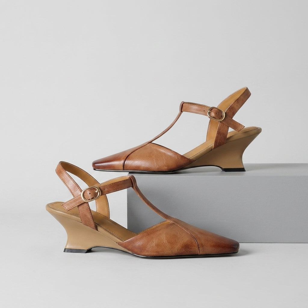 Lana T-Strap Wedge Pump