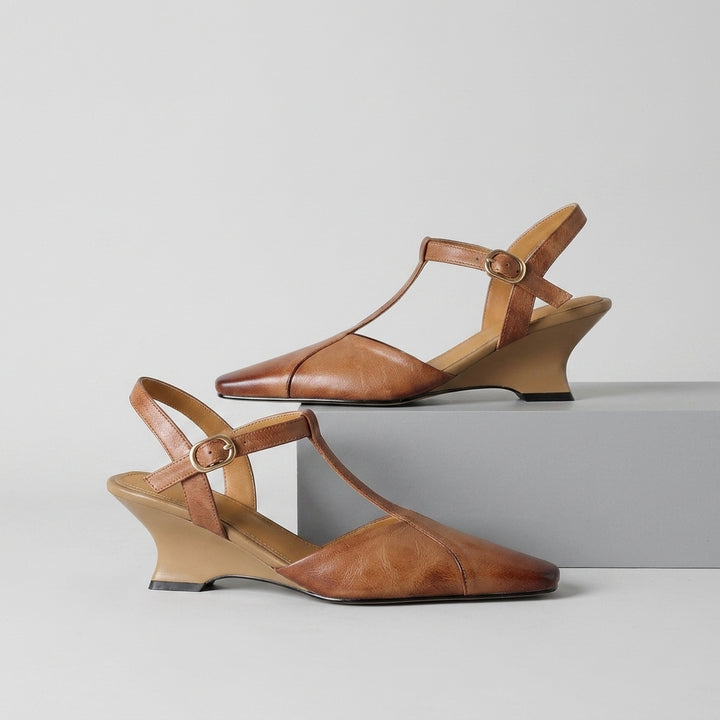 Lana T-Strap Wedge Pump