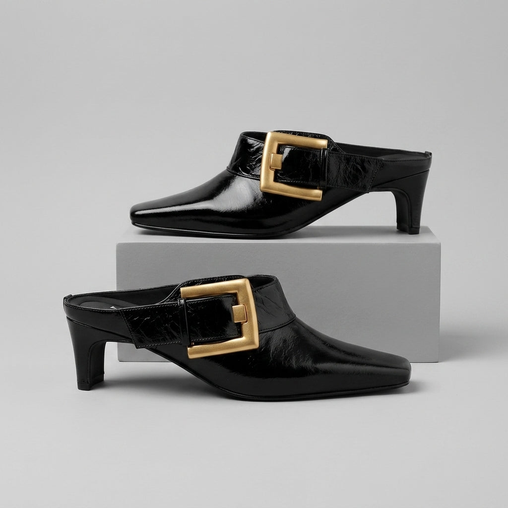 Vera Buckle Accent Mule
