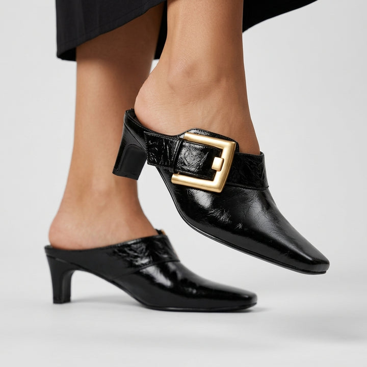 Vera Buckle Accent Mule