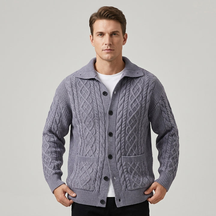 Harwick Cable Knit Cardigan