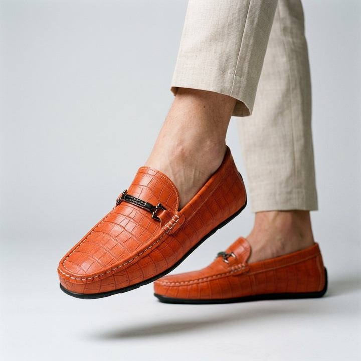 Harrington Croc Embossed Loafer