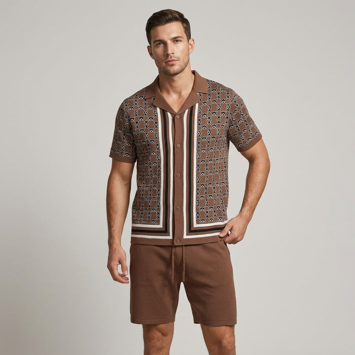 Reid Geometric Knit Two-Piece Set