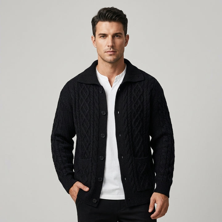 Harwick Cable Knit Cardigan