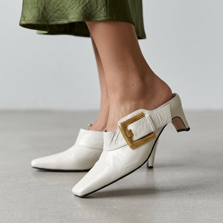 Vera Buckle Accent Mule