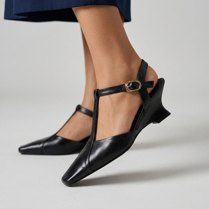 Lana T-Strap Wedge Pump
