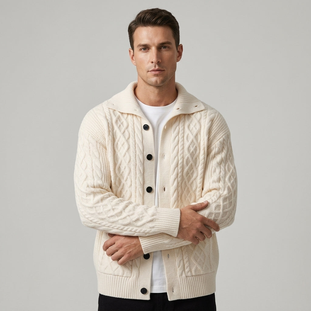 Harwick Cable Knit Cardigan