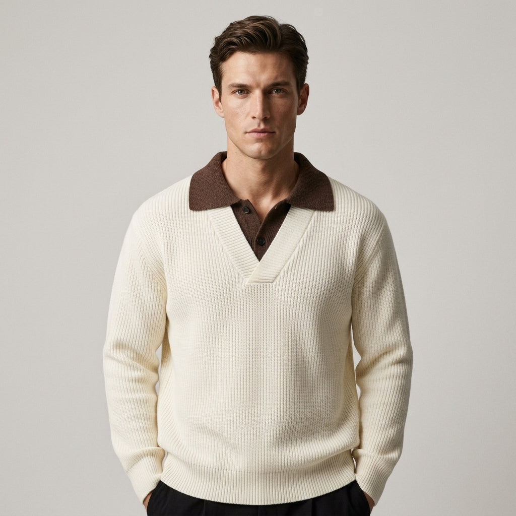 Weston Ribbed Polo Sweater