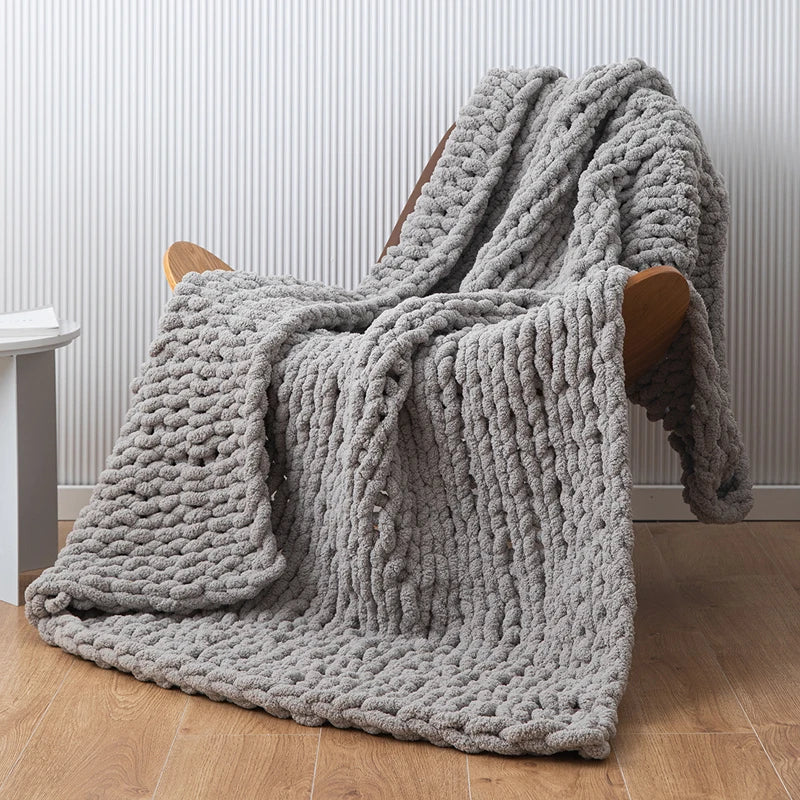 Chunky Knit Throw Blanket