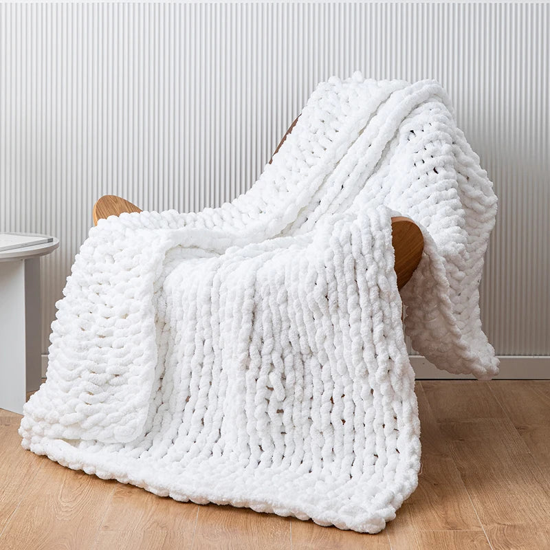 Chunky Knit Throw Blanket