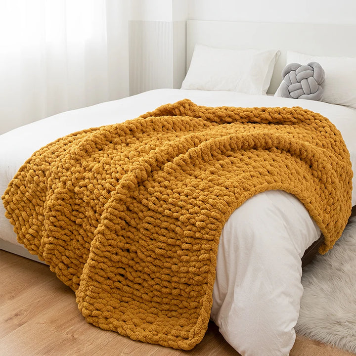 Chunky Knit Throw Blanket