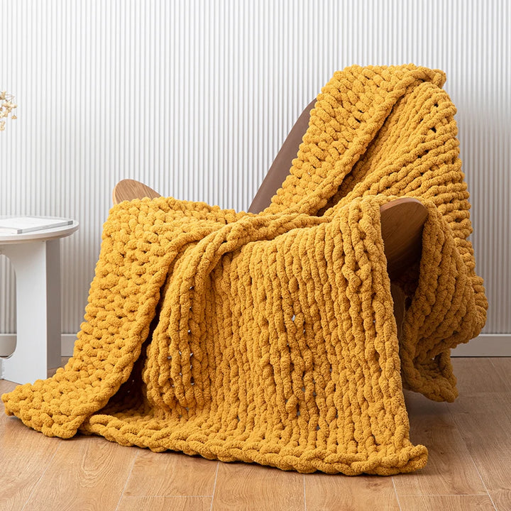 Chunky Knit Throw Blanket