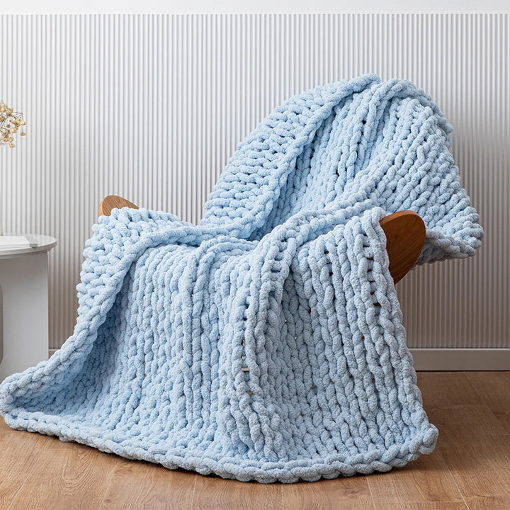 Chunky Knit Throw Blanket