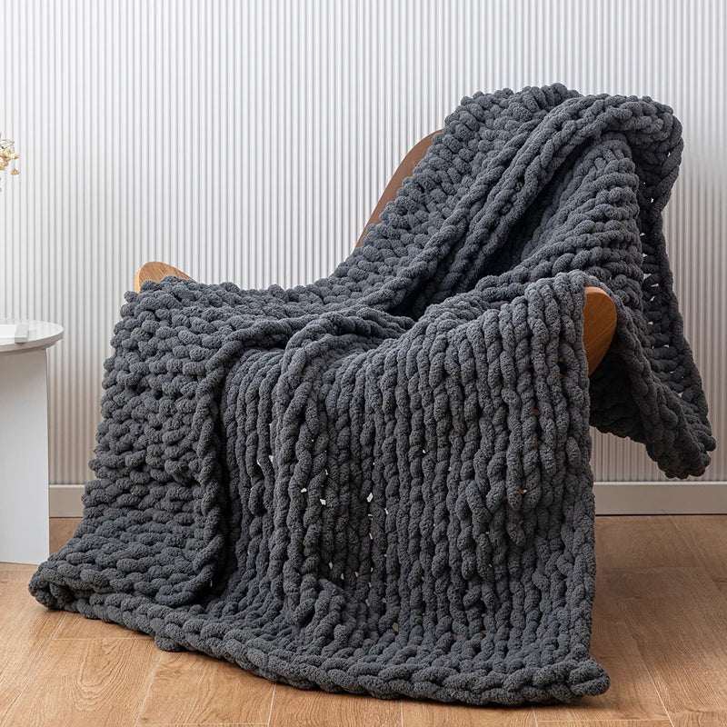 Chunky Knit Throw Blanket