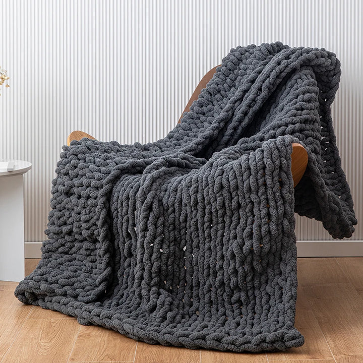 Chunky Knit Throw Blanket