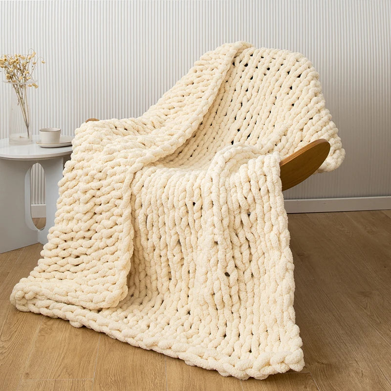 Chunky Knit Throw Blanket