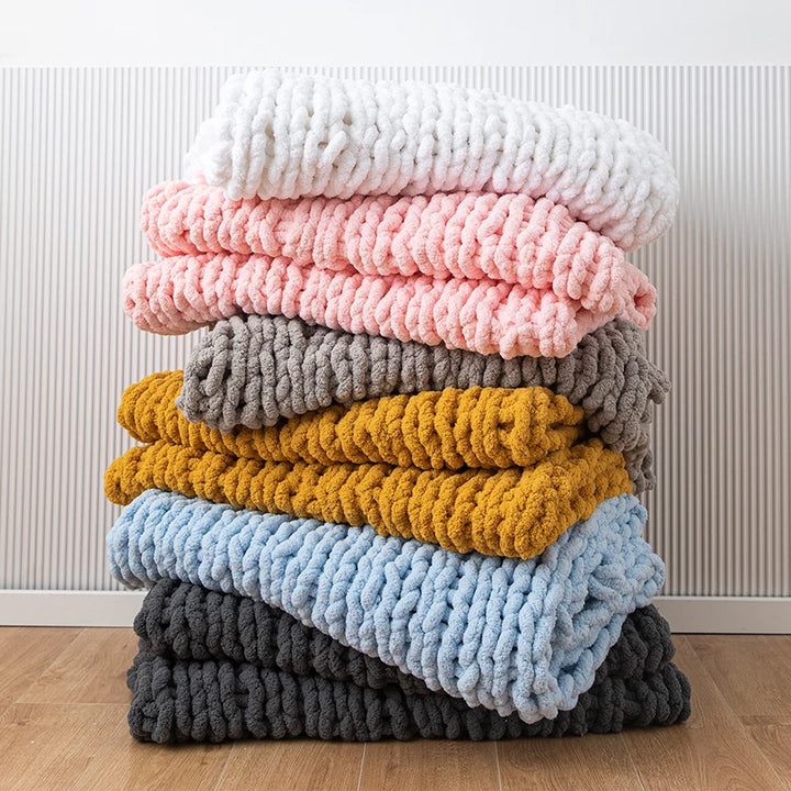 Chunky Knit Throw Blanket