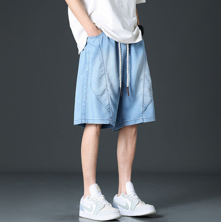 Salvano Diamond Denim Shorts