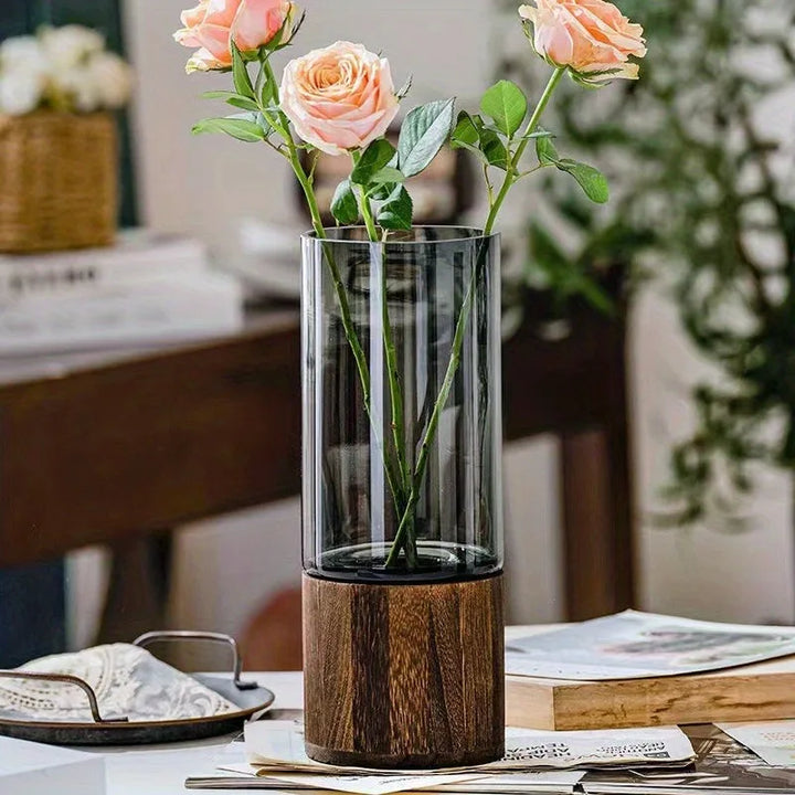 Nordic Wood Base Vase
