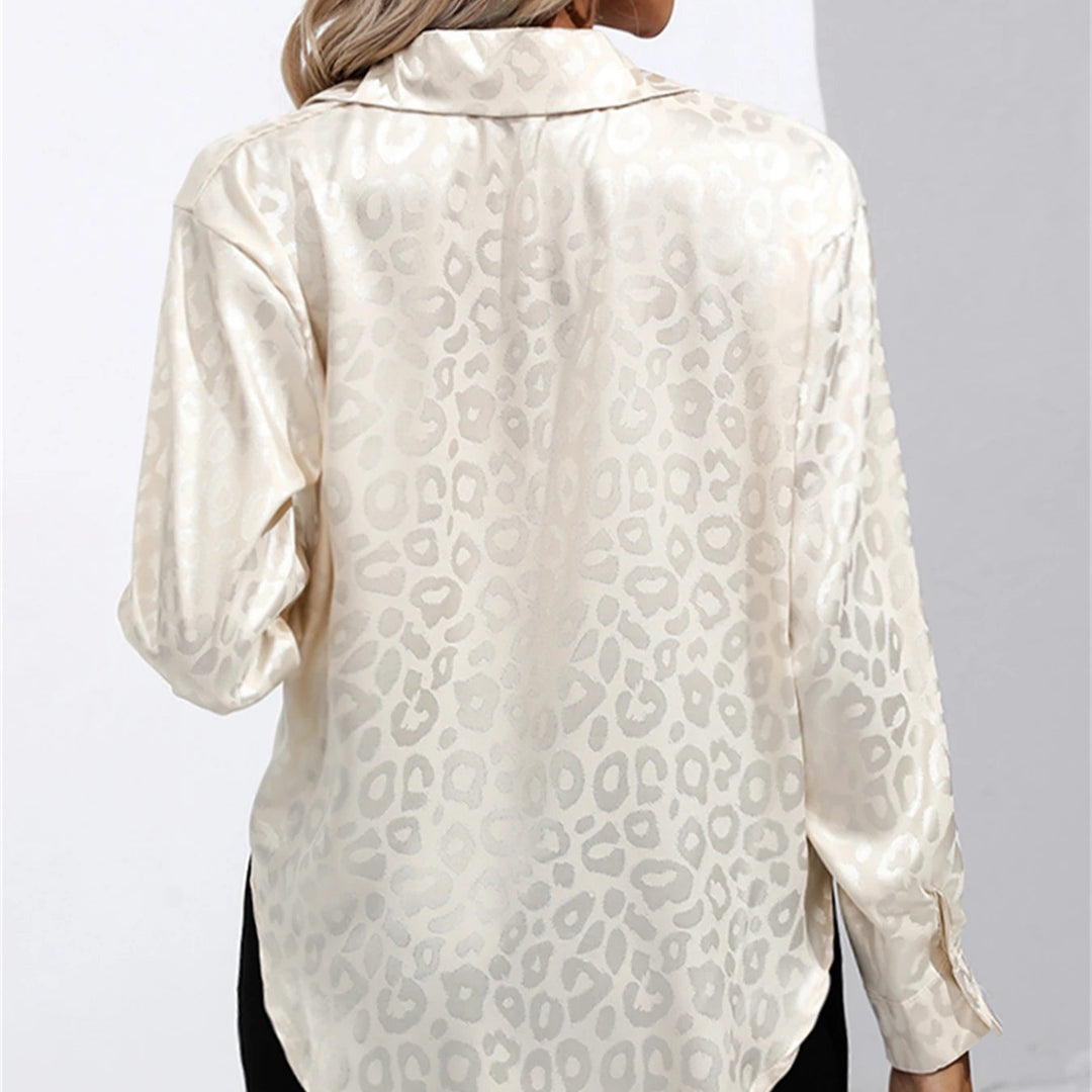 Leanna Leopard Satin Blouse