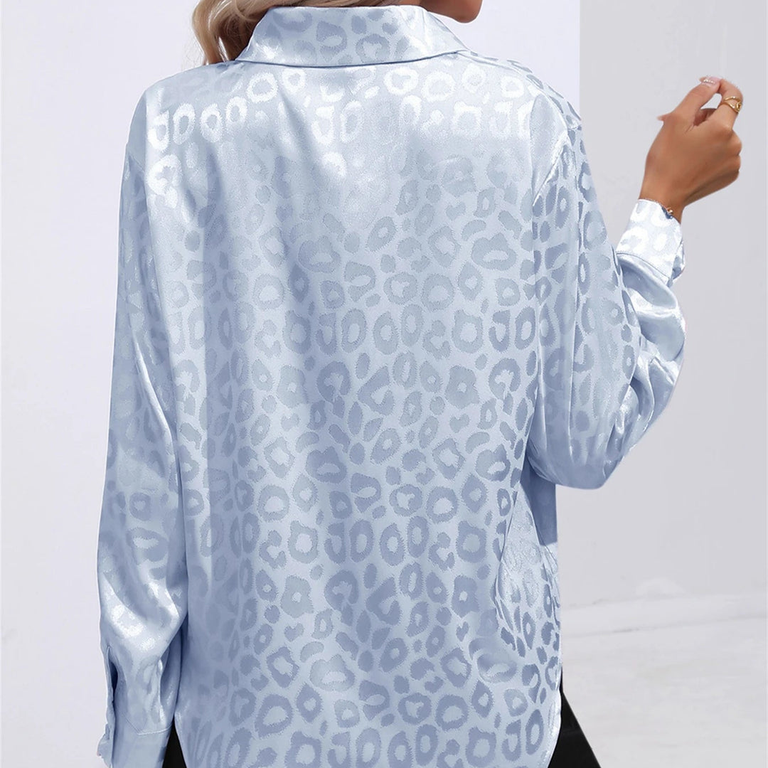 Leanna Leopard Satin Blouse