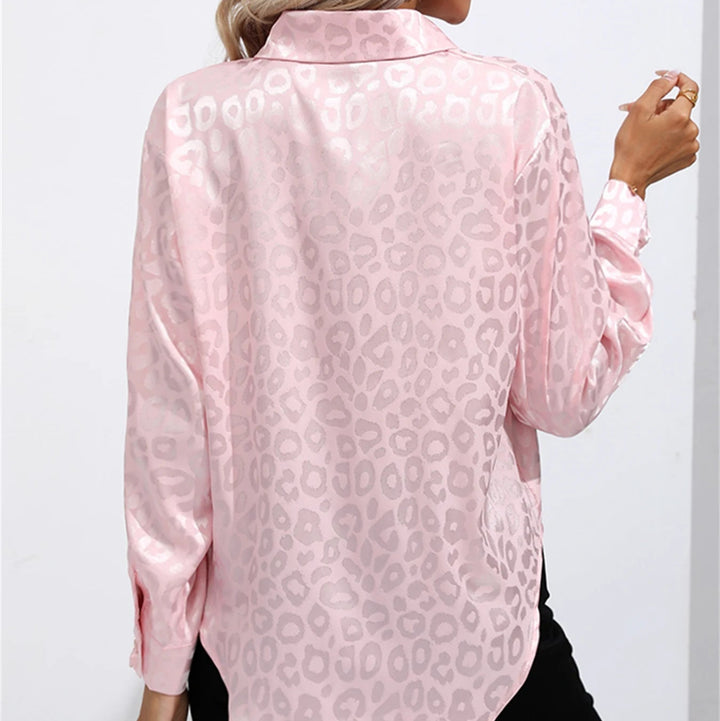 Leanna Leopard Satin Blouse