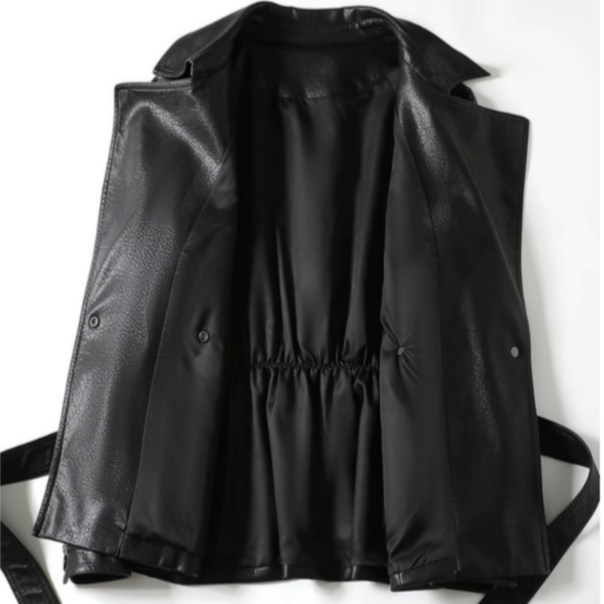 Delaney Leather Trench Coat