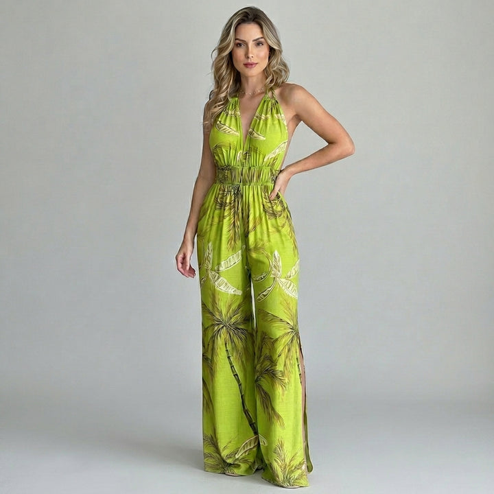 Estella Halter Slit Maxi Dress
