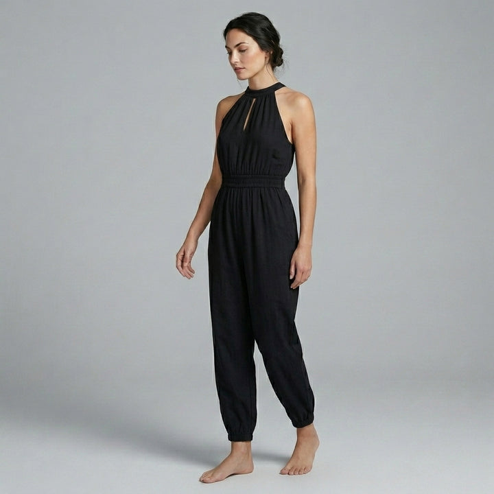 Esme Halter Smocked Jumpsuit