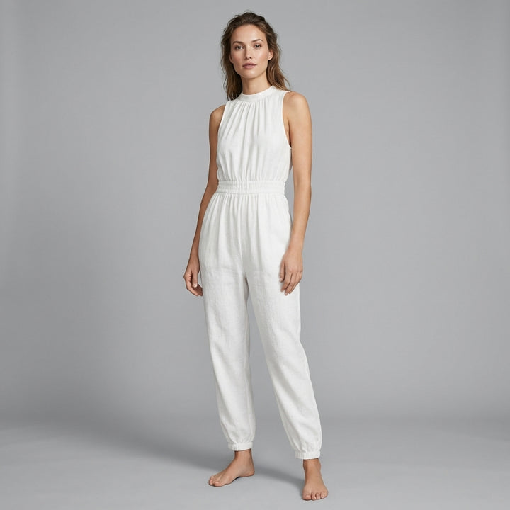 Esme Halter Smocked Jumpsuit