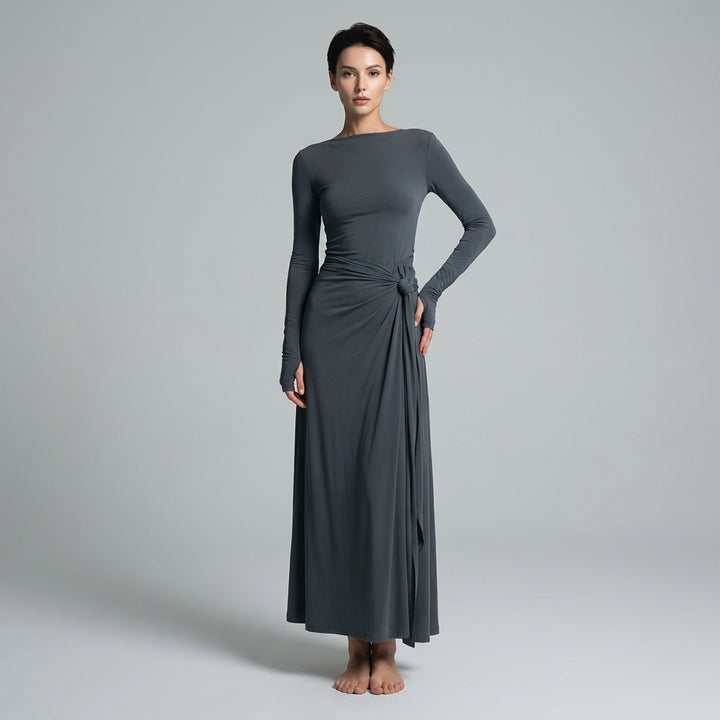 Seraphina Knotted Draped Maxi Dress