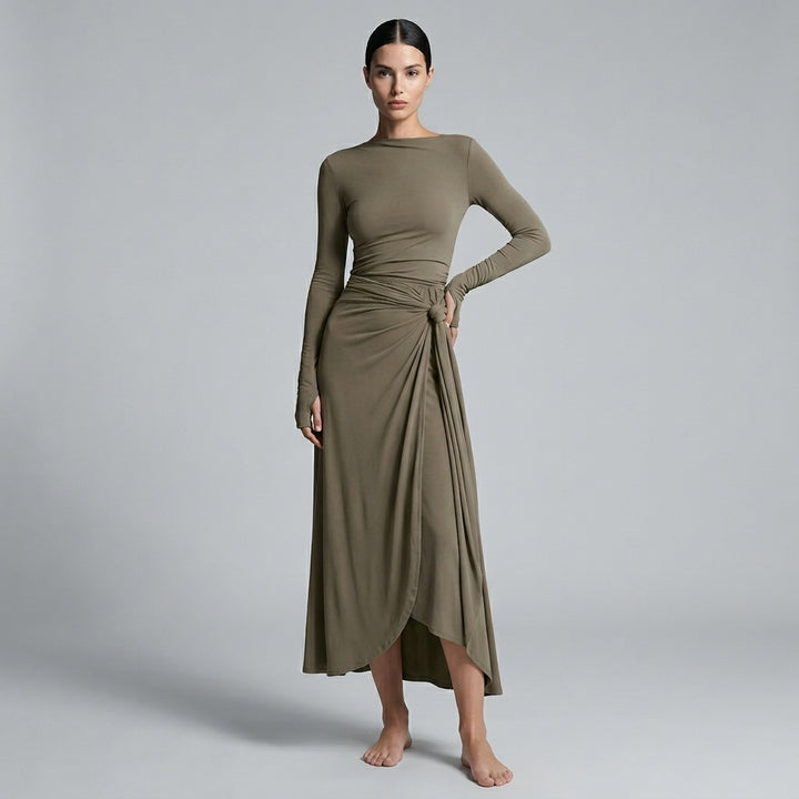 Seraphina Knotted Draped Maxi Dress