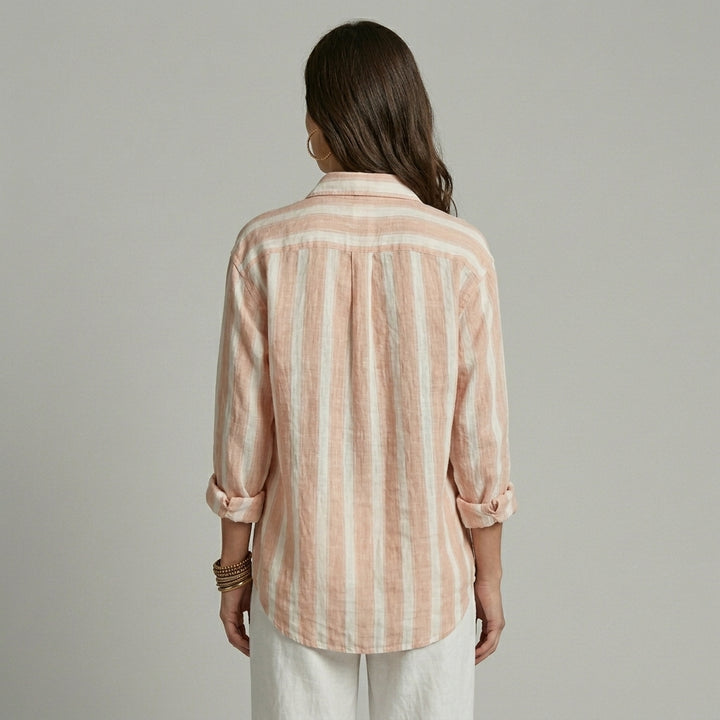 Aria Striped Button-Down Shirt