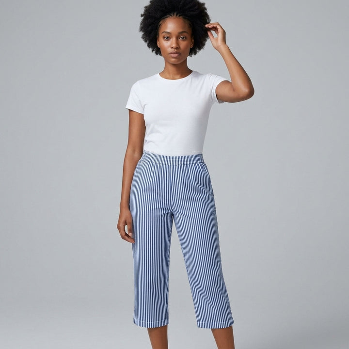Slena Striped Wide-Leg Pants